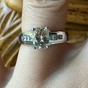 Yellow Labradorite Sterling Silver Ring Size 5.75